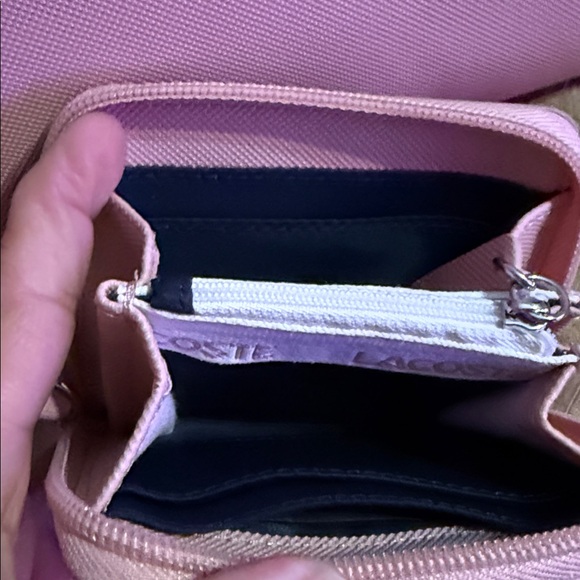 LACOSTE Large L.12.12 Concept Tote Bag, small wallet and wristlet bundle Pink - Picture 8 of 16